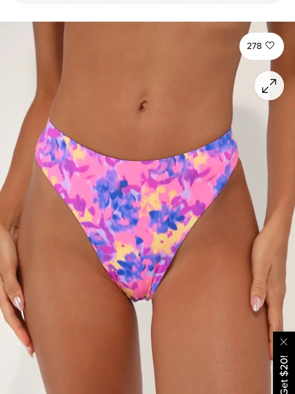 Lulu's Pink & Purple Floral Underwire Bikini Set